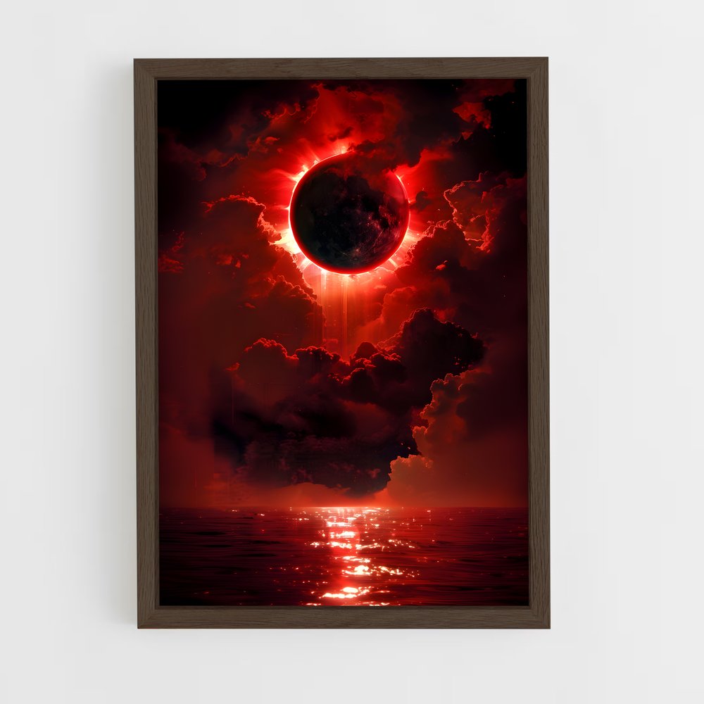 Poster Éclipse Écarlate Mystique – affiche Système solaire (vue 5)